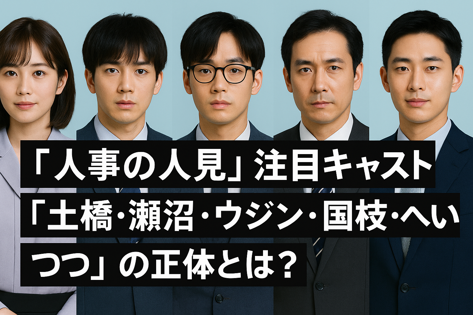 人事の人見の土橋・瀬沼・ウジン・国枝・へいてつの正体とは？