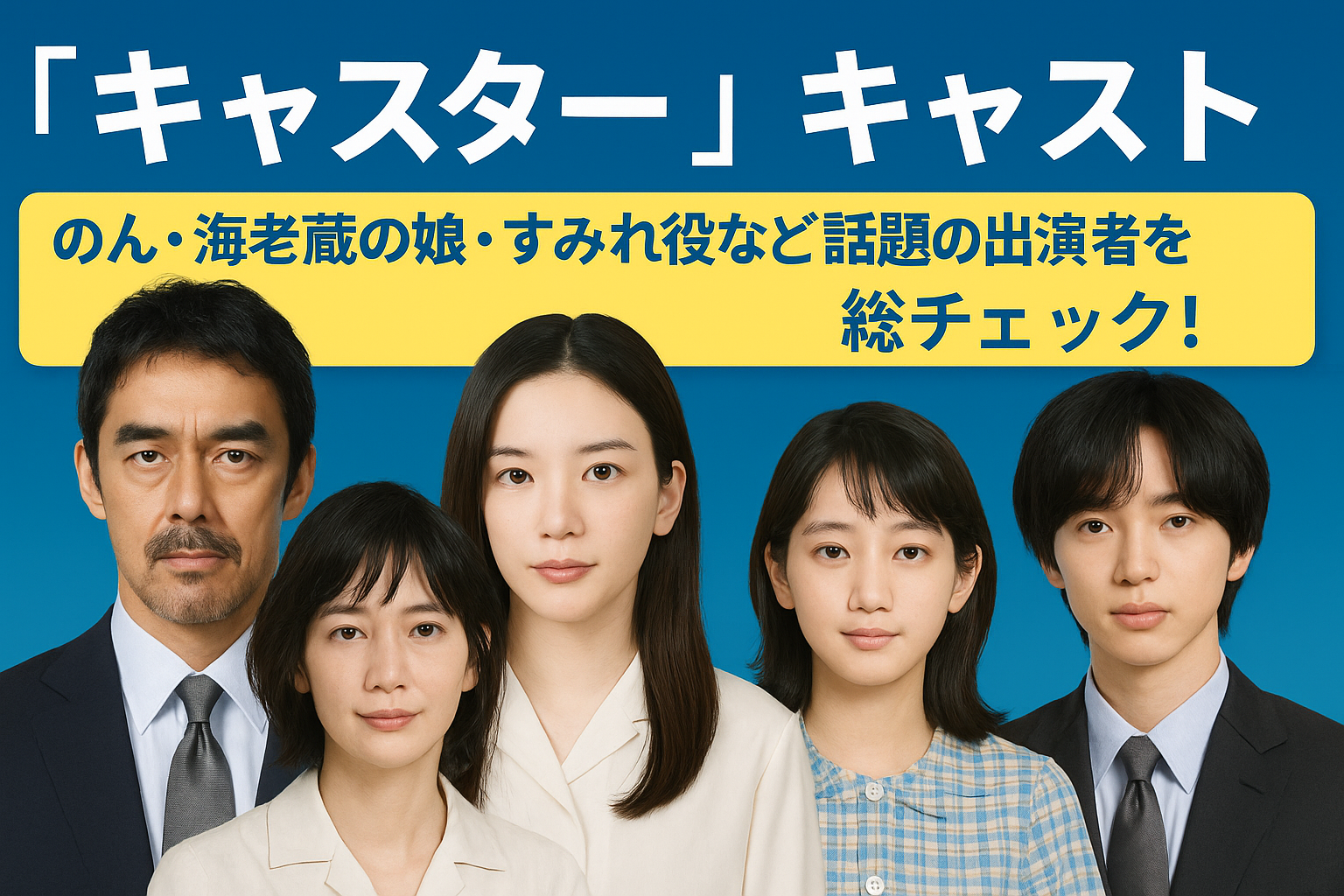 『キャスター』キャスト一覧まとめ｜のん・海老蔵の娘・すみれ役など話題の出演者を総チェック！