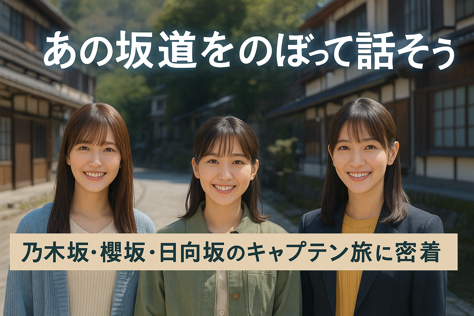 『あの坂道をのぼって話そう』ってどんな番組？乃木坂・櫻坂・日向坂のキャプテン旅に密着