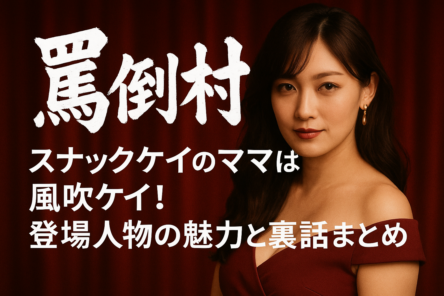 「罵倒村」スナックケイのママは風吹ケイ！登場人物の魅力と裏話まとめ