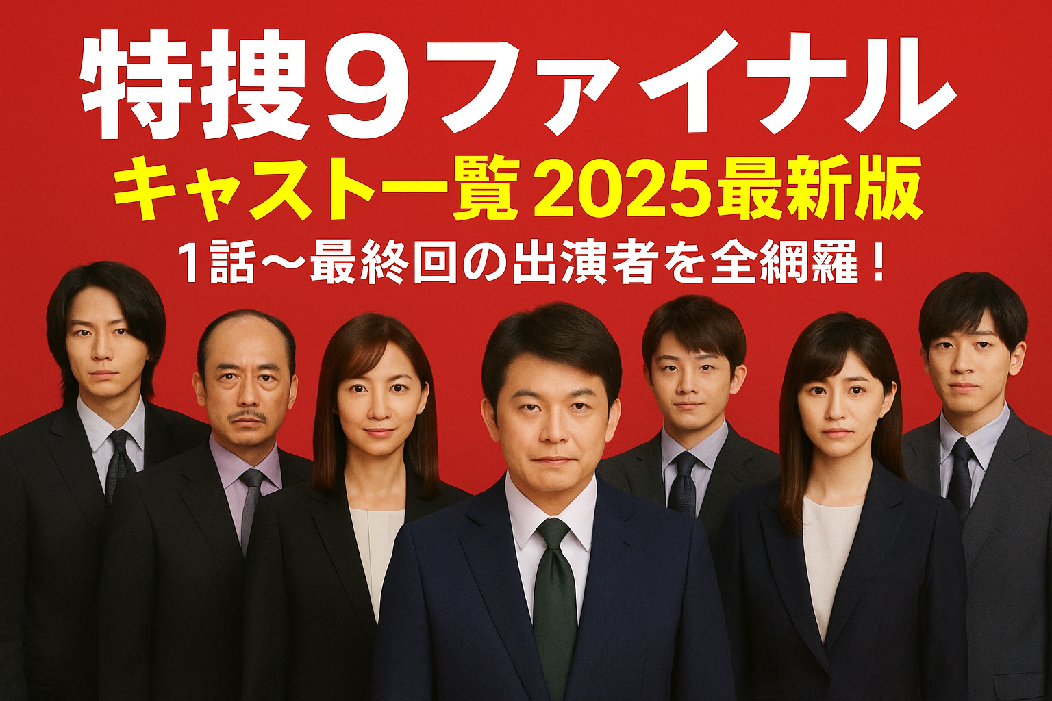 特捜9ファイナルのキャスト一覧2025最新版を全話紹介！