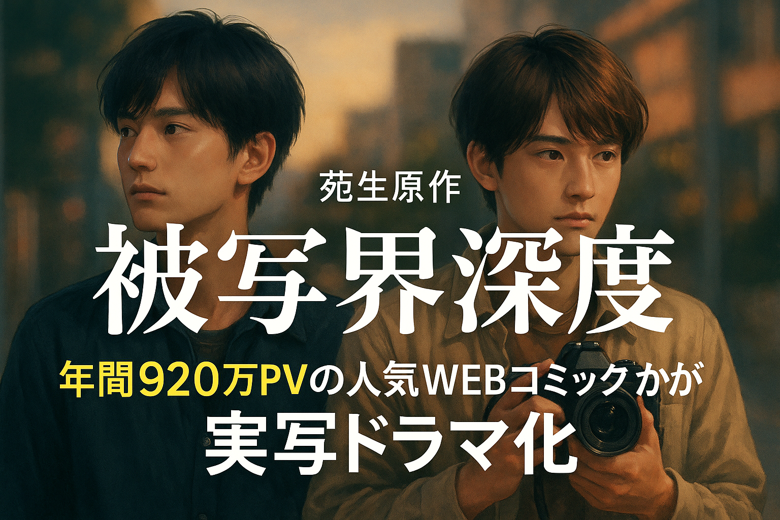 苑生原作『被写界深度』とは？年間920万PVの人気WEBコミックが実写ドラマ化