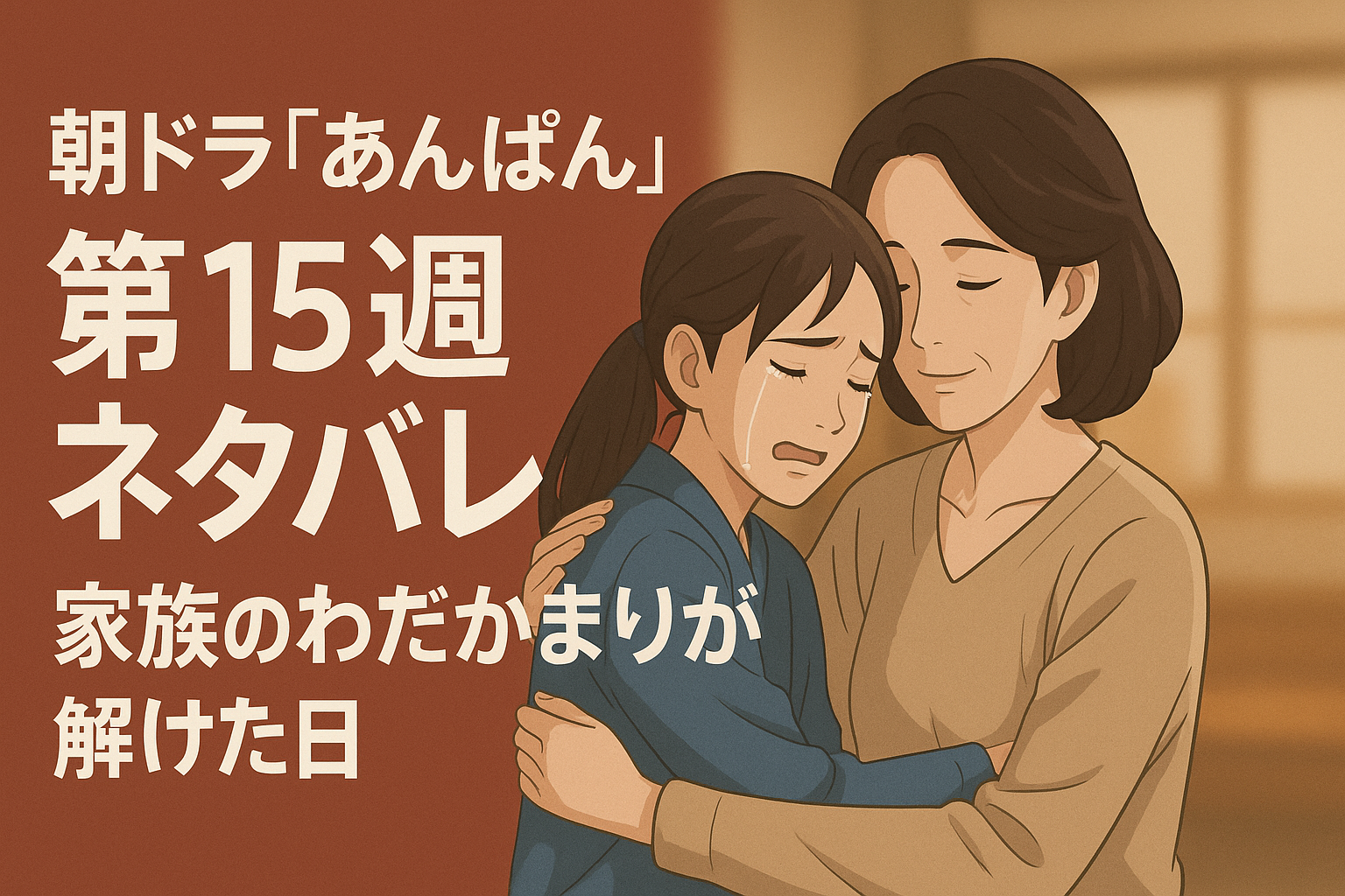 『あんぱん』第15週ネタバレ｜家族のわだかまりが解けた日