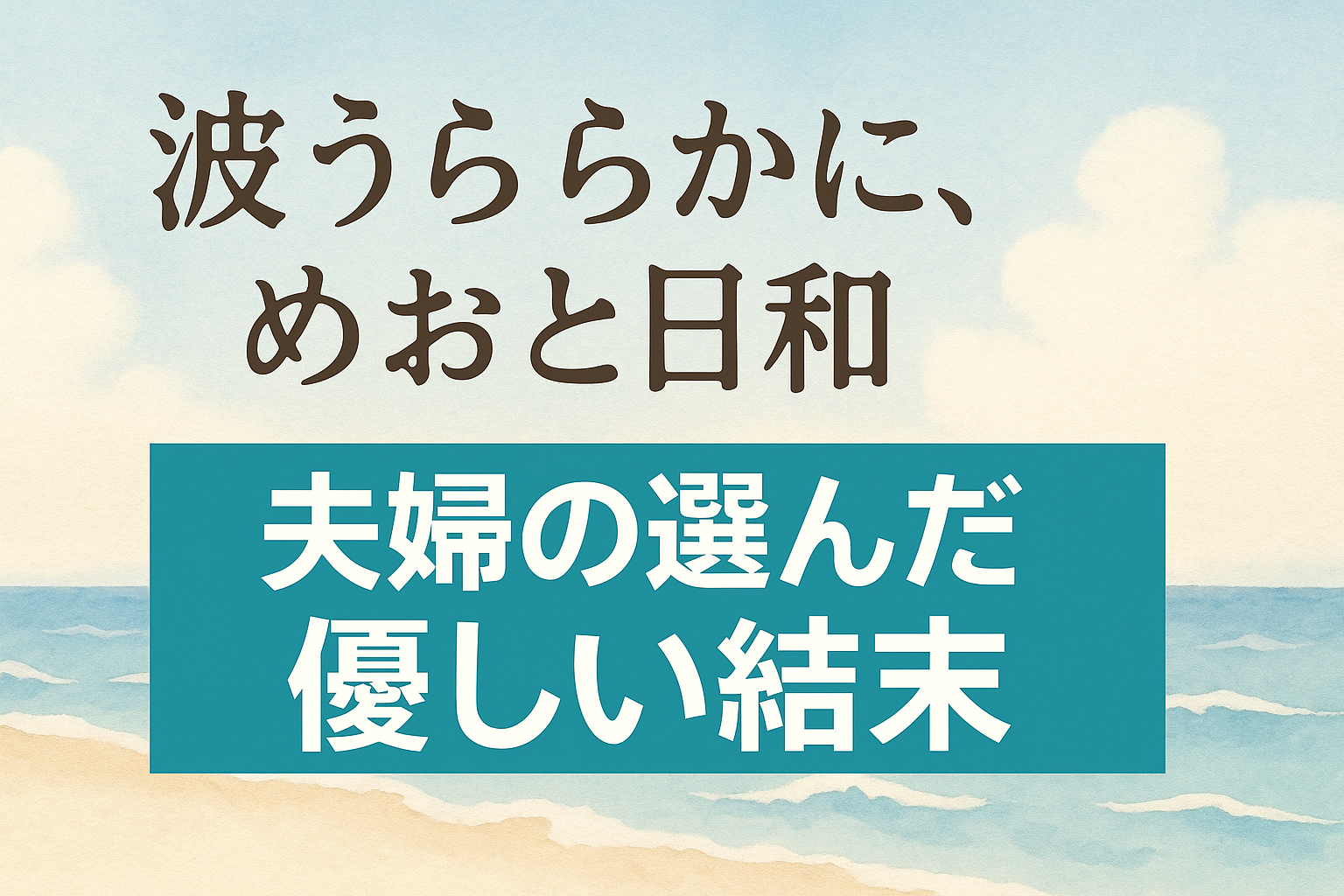 「波うららかに、めおと日和」最終回ネタバレ｜夫婦の選んだ“優しい結末”とは？