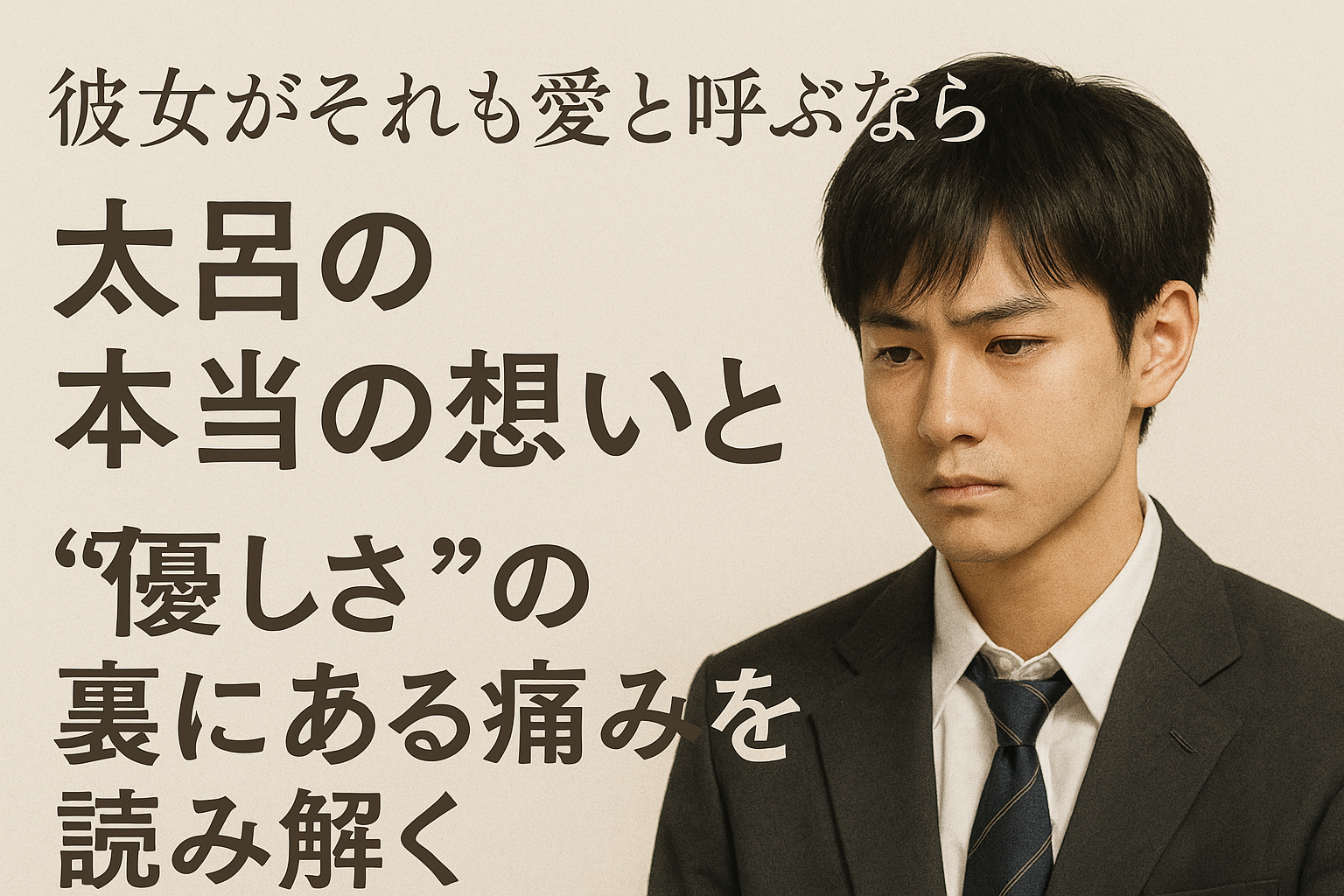 「彼女がそれも愛と呼ぶなら」太呂の本当の想いとは？“優しさ”の裏にある痛みを読み解く