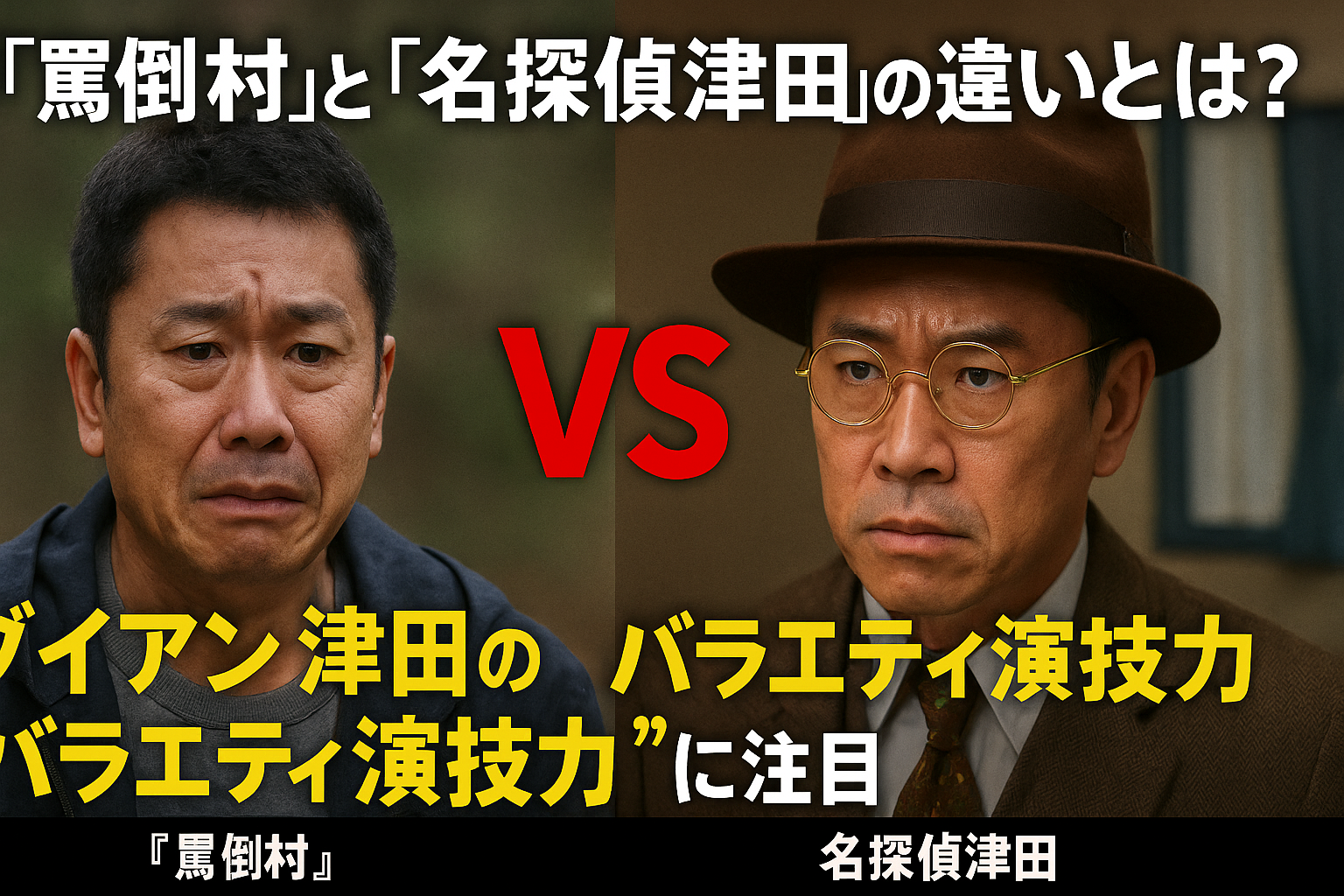「罵倒村」と「名探偵津田」の違いとは？ダイアン津田の“バラエティ演技力”に注目