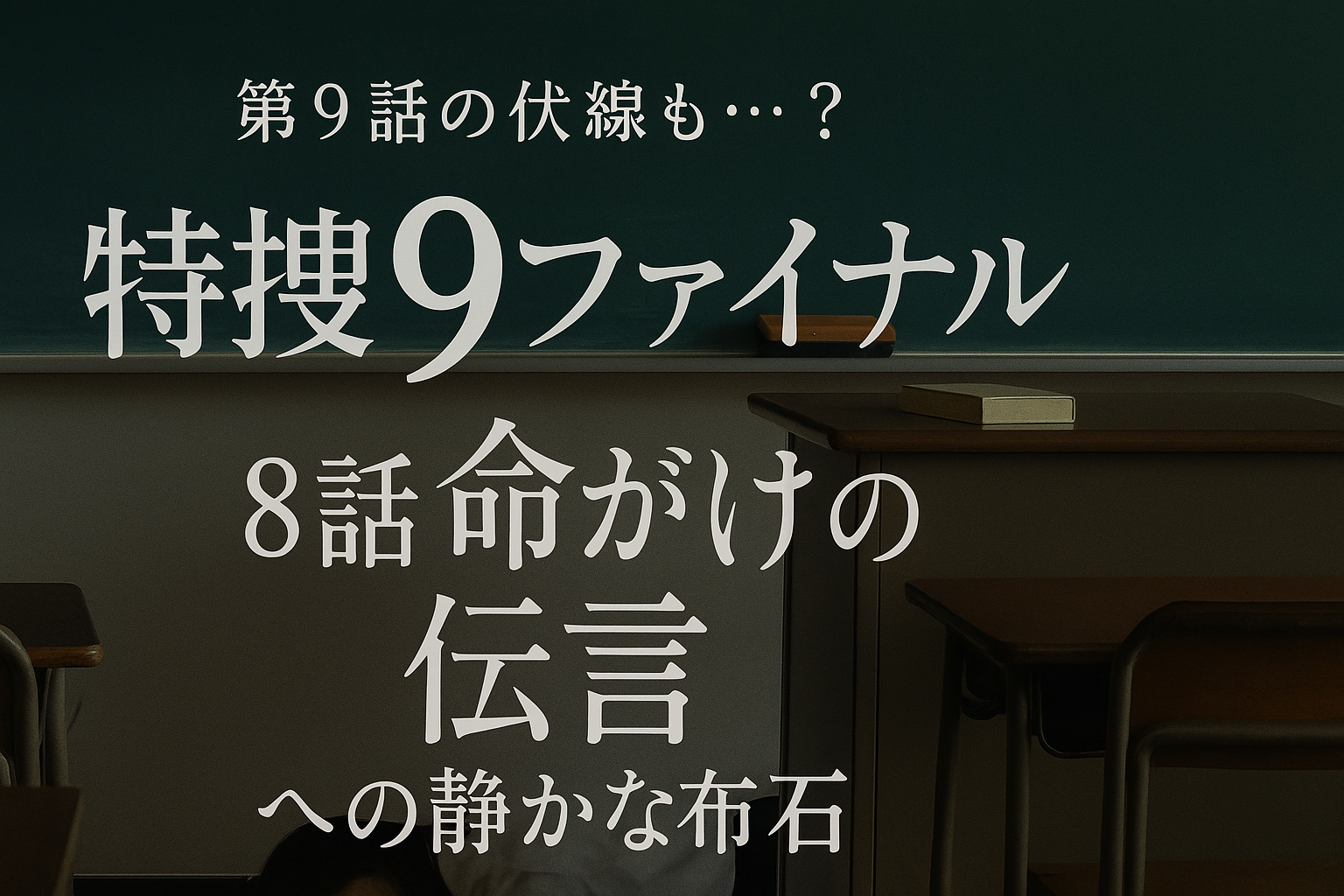 第9話の伏線も…？特捜9ファイナル8話“命がけの伝言”への静かな布石