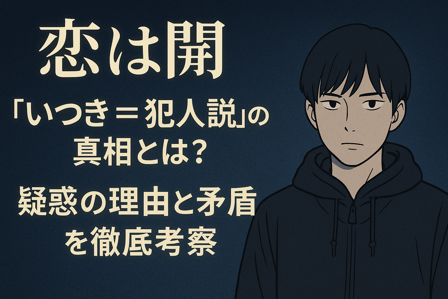 恋は闇｜“いつき＝犯人説”の真相とは？疑惑の5要素と矛盾点を徹底検証