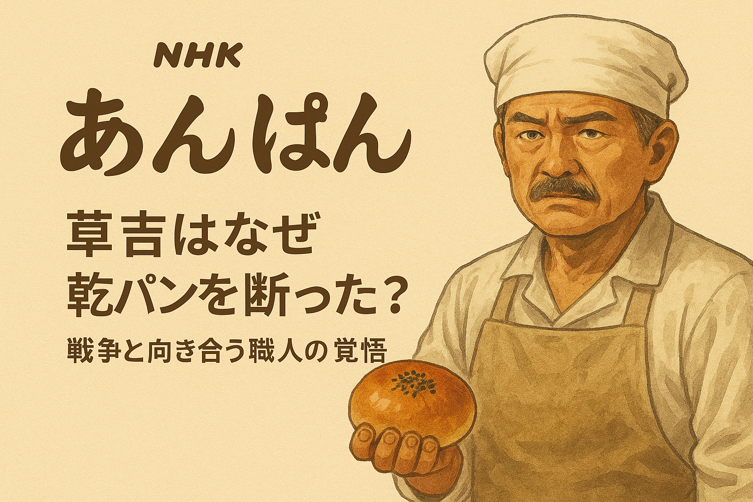 【あんぱん】草吉はなぜ乾パンを断った？戦争と向き合う職人の覚悟