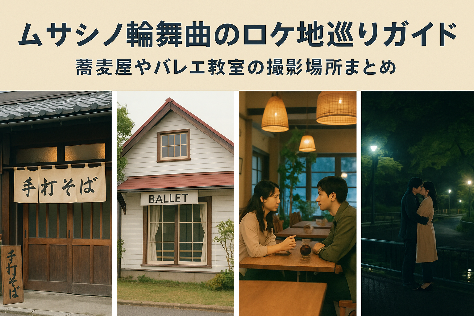 ムサシノ輪舞曲のロケ地巡りガイド！蕎麦屋とバレエ教室の撮影地を訪ねて