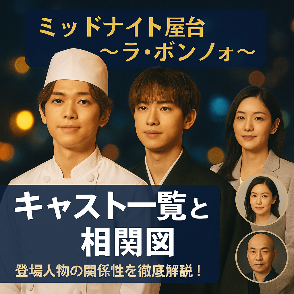 ミッドナイト屋台～ラ・ボンノォ～のキャスト一覧と相関図を徹底解説！