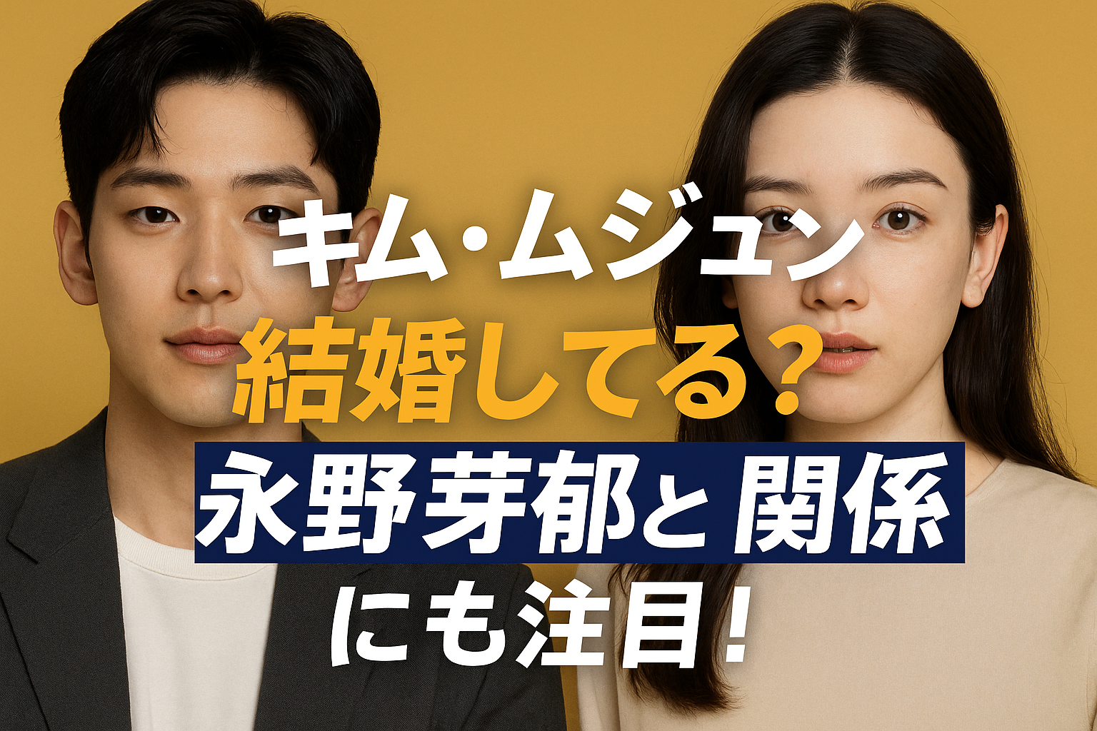 キム・ムジュンは結婚してる？永野芽郁との関係も徹底調査！