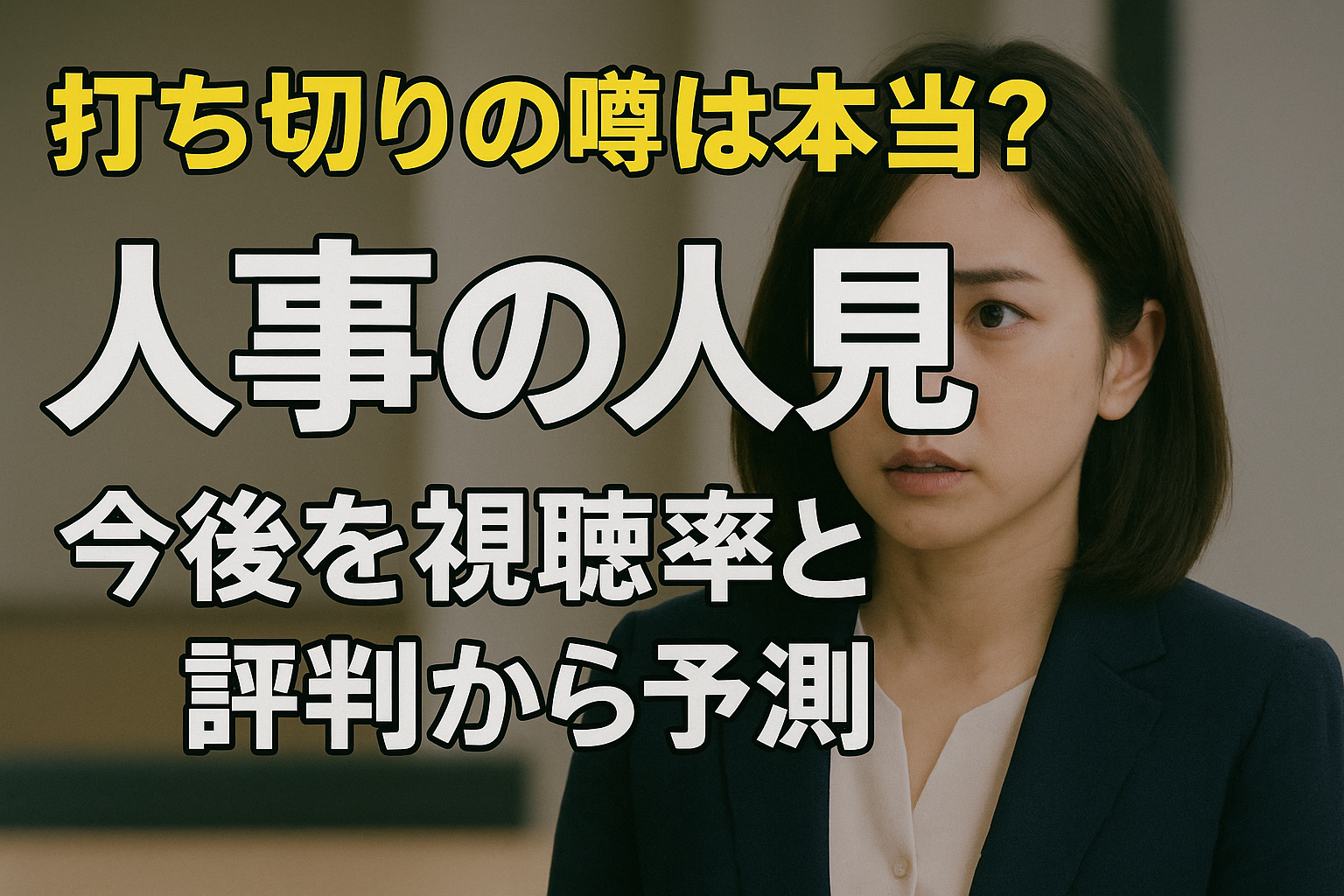 人事の人見の打ち切りの噂は本当？視聴率と評判から今後を予測