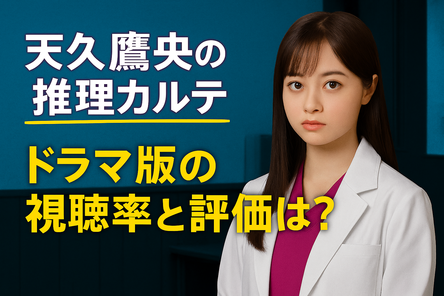 天久鷹央の推理カルテドラマ版の視聴率と評価は？SNSや配信動向にも注目！
