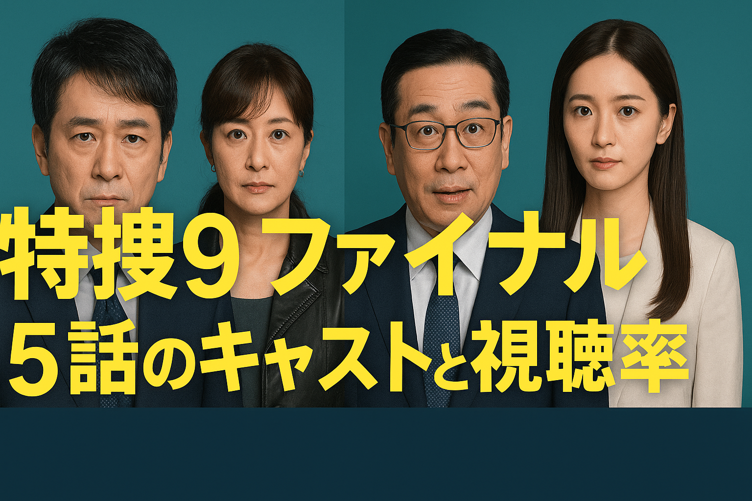 特捜9 ファイナル5話のキャストと視聴率を速報解説！