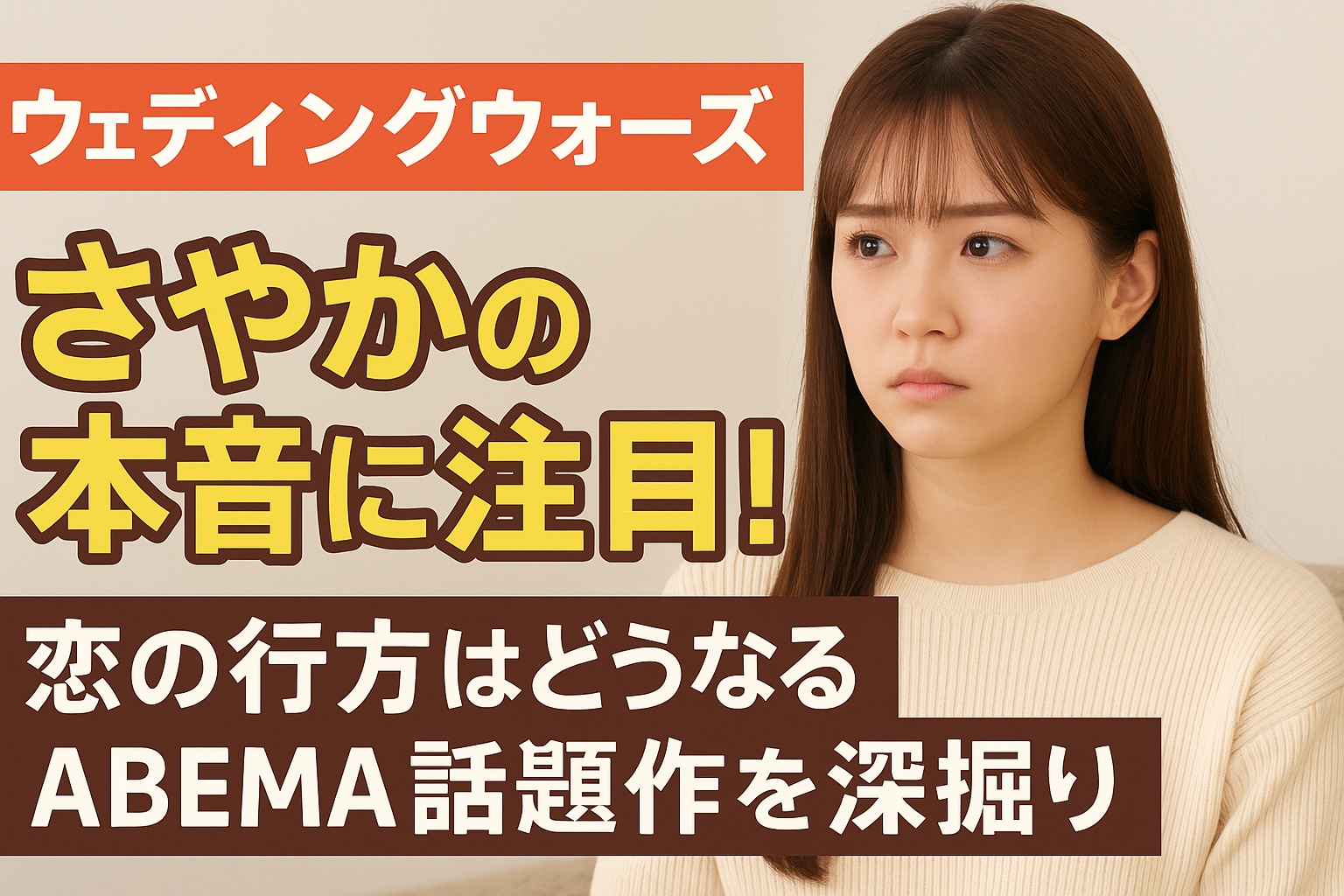 ウェディングウォーズ さやかの本音が波紋！恋の行方は？