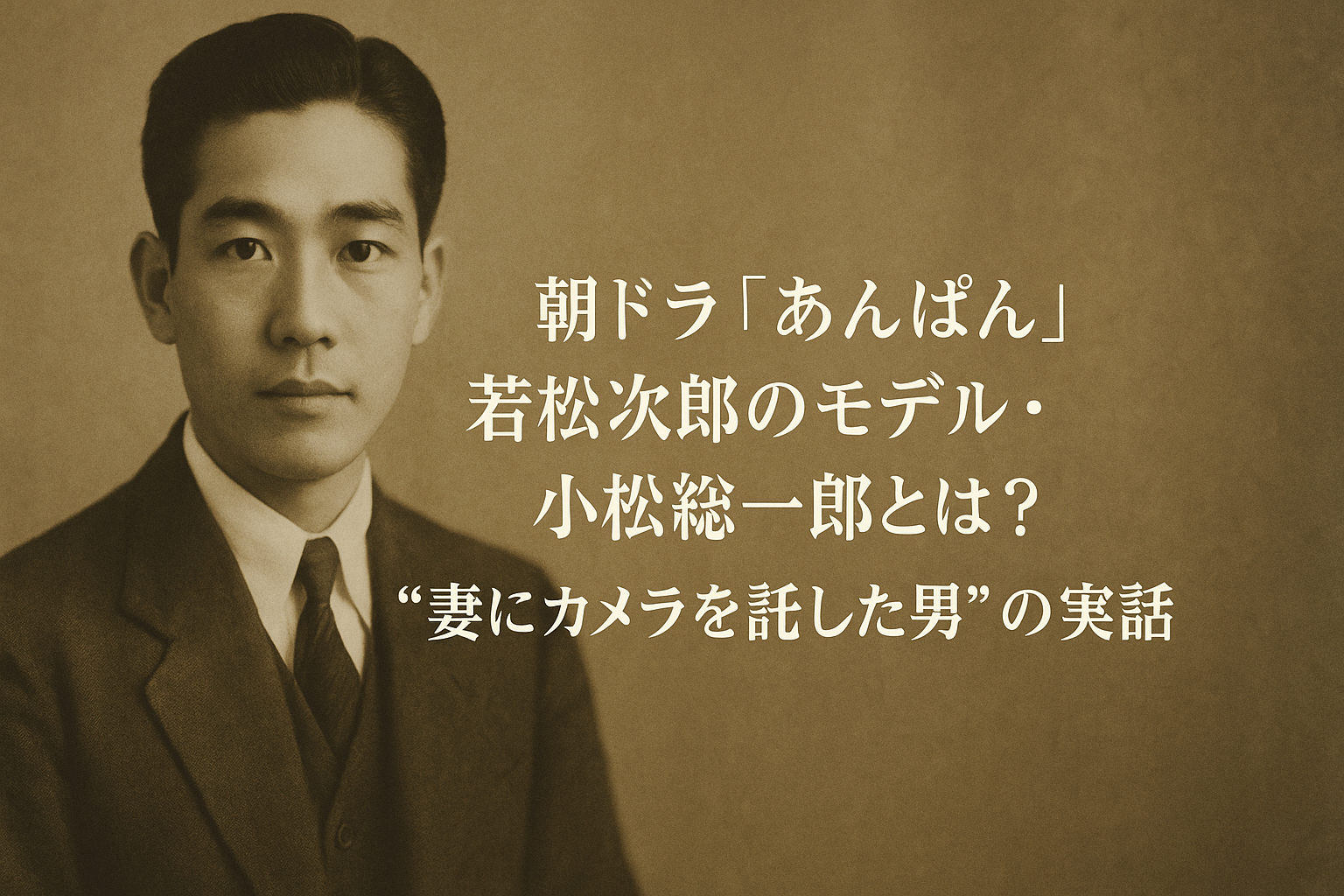 「朝ドラ『あんぱん』若松次郎のモデル・小松総一郎とは？“妻にカメラを託した男”の実話