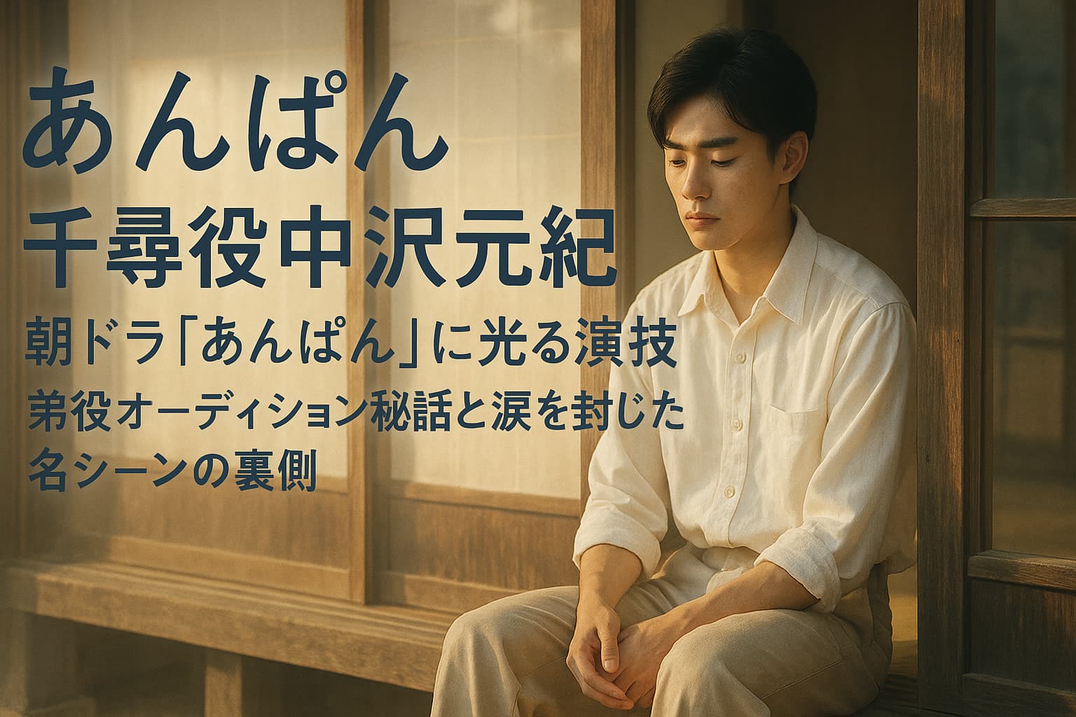 中沢元紀“千尋役”で朝ドラ『あんぱん』に光る演技――弟役オーディション秘話と涙を封じた名シーンの裏側