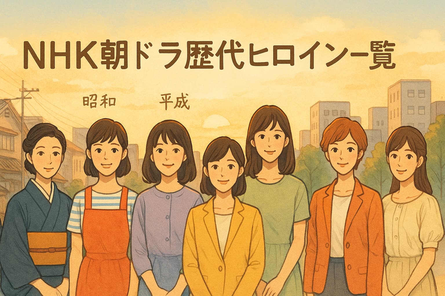 【2025年最新版】NHK朝ドラ歴代ヒロイン一覧表｜名前・年齢・相手役俳優・ランキング一挙公開