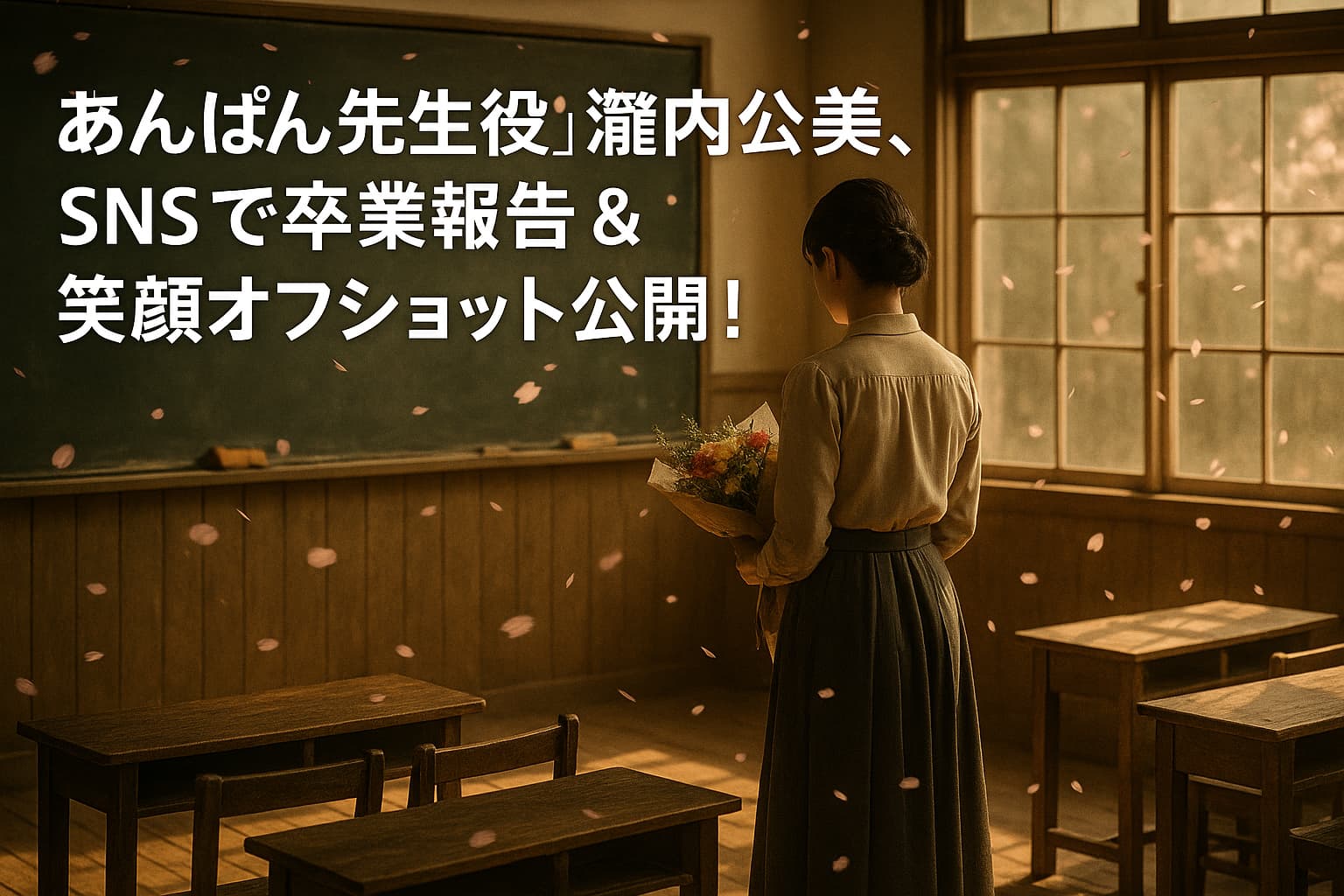 “あんぱん先生役”瀧内公美、SNSで卒業報告＆笑顔オフショット公開！作品と自身の想いを語る
